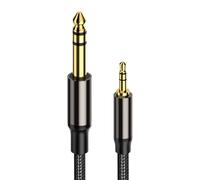 VIOY 3.5mm to 6.35mm TRS Stereo Audio Jack Cable[2 M], 6.35mm 1/4 Inch Male to 3.5mm 1/8 Mini Jack Male Long Aux Cable Adapter Compatible for Laptop, Home Theater Devices, Amplifiers