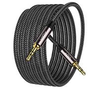 VIOY Aux Cable 15M, [Copper Shell, Hi-Fi Sound] 3.5 mm Male to Male Braided Auxiliary Cord Compatible with Headphone, Smartphone, Home/Car Stereo, Speaker, Echo & More
