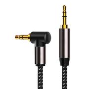 VIOY Aux Cable (3M)，3.5mm Male to Male Headphone Cable 90 Degree Right Angle, Jack to Jack Audio lead for Car Aux, iPhone, iPad, iPod, TV, Laptop, and Speakers