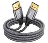 VIOY DisplayPort 1.4 Cable 3M, 32.4Gbps DP to DP Braided Cord