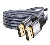VIOY Displayport 1.4 Cable 6M, 32.4Gbps High Speed DP to DP Cord, Support 8K@60HZ 2K@240HZ Braided Display Port Cable with Dynamic HDR, DSC1.2, Gaming Monitor, Graphics, PC, TV