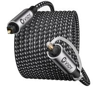 VIOY Optical Audio Cable 8M, Long Digital Fiber Optic Audio Cable, Braided S/PDIF Adat Optical Cord for Soundbar, TV, Amplifier, Home Cinema, Stereo Systems, Xbox, PS4 and More