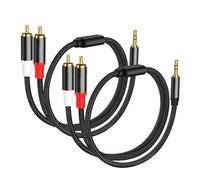 VIOY RCA to 3.5mm Audio Cable1M 2Pack, 1/8 Headphone to Dual RCA Cord