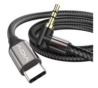 VIOY USB C to Aux Cable 3M, 3.5mm Male Right Angle Aux Cord for Car | 90 degree plug, DAC chip Hi-Fi lossless sound, aluminum shell, braided for for car stereos, 3.5 mm audio devices,Type-C phone