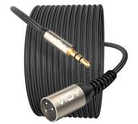 VIOY XLR to 3.5MM Cable 3M, Unbalanced Aux Male to XLR Male Cord, 1/8