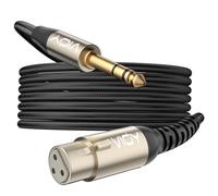 VIOY XLR to 6.35mm Cable 10 FT, 1/4 Inch TRS to XLR Female Balanced Microphone Cable for Mixers, Amplifiers, Speakers, Dynamic Microphones, CD Players, Electronic Piano, Karaoke Machines