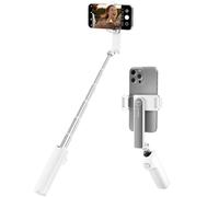 Viozon Selfie Stick, Telescopic Aluminum Alloy Pole, Max Length 68cm, 100g Light Weight, Wireless Remote Control Button, Portable & Foldable, Ergonomic Handle, White