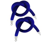 VIP Barrier Ropes - 2-Pack 1.5m Blue Crowd Control Ropes with Hooks Perfect for Grand Openings Event Safety Visitor Management Includes Red Tape Accessories