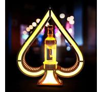 VIP Bottle Service Sign,Glowing Wine Bottle Display,Champagne Bottle Presenter,Club Service Signs for Bottle,LED Lighted Liquor Bottle Display Shelf