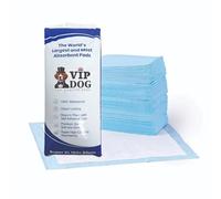 VIP DOG PUPPY PADS TRAINING LARGE PET WEE PEE TOILET FLOOR MATS DOG CAT XL WEE POO TRAIN SUPER EXTRA LARGE LEAKPROOF HIGHLY ABSORBENT XXL ANTI SLIP WITH ADHESIVE TAB STRIPS PET JUMBO (20)