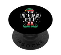 VIP Guard Elf Job Title Funny Christmas Matching Xmas PopSockets Adhesive PopGrip