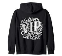 VIP Guest Elegant Flourish Design Zip Hoodie