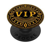 VIP Guest of Honor Elegant Gold and Black PopSockets Adhesive PopGrip