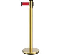 VIP Heavy Duty Steel Rope Barriers - Premium Queue Control Stanchions for Retail, Airports, Banks & Events - 3m Length, Elegant Design for Effective Crowd Management & Security Solutions