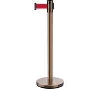 VIP Heavy Duty Steel Rope Barriers - Premium Queue Stanchions for Crowd Control, 2m Durable Security Poles for Retail, Airports & Banks - Black Barrier Posts