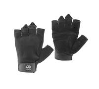 VIP Levo Mens Womens Leather Breathable Weight Lifting Gym Training Gloves Padded Extra Grip Palm Protection Exercise Fitness Workout Gloves, Size Large, Black