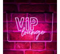 VIP Lounge LED Neon Light Up Sign | Multicolour Hanging Wall Decor for Bedroom, Bar, Party, Window or Home Décor | USB Powered (Green)