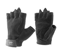VIP Mens Womens Value Essentials Leather Breathable Weight Lifting Gym Training Gloves For Exercise Fitness Workout Gloves, Size X-Large, Black