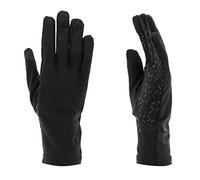 VIP Northern Ridge Line Men Women Soft & Warm Touch Screen Hiking Running Walking Outdoors Gloves With Non-Slip Gel Grip Palm Comfort Material, Black, S/M