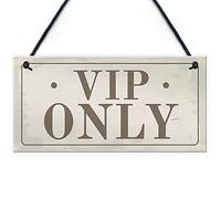 VIP ONLY Sign Home Bar Pub Man Cave Garage Plaque Hanging Garden Shed Sign