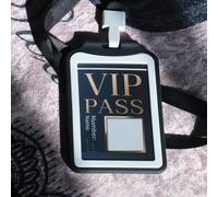 VIP PASS Magic Tricks Signed Card Vanishes and Appearing in VIP Badge Close-up Illusions Gimmicks