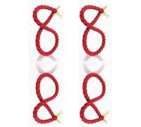 VIP Queue Ropes - 32mm Nylon Crowd Control Barrier 2ft to 8ft Lengths Portable Stanchion Rope for Indoor/Outdoor Use 4 Packs ofTwisted Cord