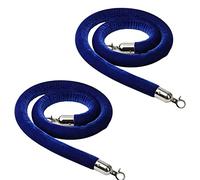 VIP Stanchs with Blue Velvet Ropes4.9ft to 9.8ft Long Crowd Control Queue Divider Foam Core for Events Red Carpet and Par Use