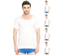 VIP Supreme Men's Regular Fit Pure Cotton Half Length Vest, White, XL