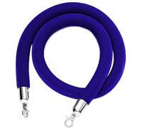 VIP Velvet Rope Barrier Stand Thick 9.8ft Queue Stanchion for Hotel Hospital Bank Crowd ControlElegant Blue Queue Management Solution