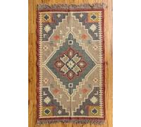 Vipanth Exports - Natural Wool Jute Rug - Handwoven Flatweave Rug, Eco-Friendly, Hardwearing Area Rug for Living Room, Bedroom or Hallway, 6x9 ft (180x270 cm)