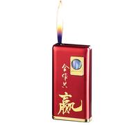 VIPAVA 2024 Butane Torch - Windproof Open Flame Inflatable Lighter, Silent Ignition, Men's Outdoor Candle Camping Gift (Red)