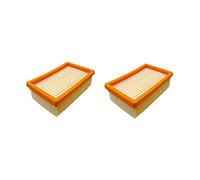 VIPBT Compatible With Karcher WD 4 Car Premium WD 5 P Premium WD 6 P Premium Renovation Vacuum Cleaner FLAT PLEATED FILTER Replacement Parts (Color : 2 Pcs)