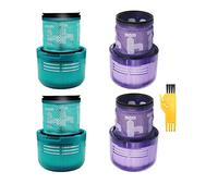 VIPBT Filter Unit HEPA Replacement Parts Compatible With Dyson V11 V15 Sv14 Cyclone Absolute Cordless Vacuum Cleaner Spare Accessories 970013-02 (Color : 4Pcs PurpleGreen)