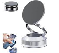 Vipbugo Phone Holder, Vipbu Phone Mount, 360° Adjustable Vacuum Magnetic Phone Holder, Foldable and Retractable Hands-Free Suction Cup Phone Mount for Car for Gym, Running, Cycling (1 pcs white)