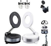 Vipbugo Phone Holder, Vipbu Phone Mount, 360° Adjustable Vacuum Magnetic Phone Holder, Vipbu Car Magnetic Mount, Rotatable/Foldable/Super Strong Suction For Gym Running, Cycling & Outdoor (C+E)