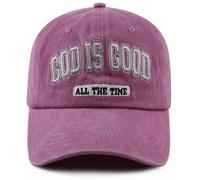 VIPCapz God is Good All The Time Hat for Men Women, Christian Baseball Cap, Pink1, One size