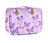 Vipdeal Kids Hanging Toiletry Bag for Girls and Boys, Butterfly-Purple, Kids Hanging Toiletry Bag for Girls