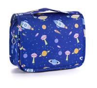 Vipdeal Kids Hanging Toiletry Bag for Girls and Boys, Space Blue, Kids Hanging Toiletry Bag for Boys