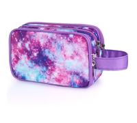 Vipdeal Kids Toiletry Bag for Girls and Boys, Galaxy-Purple