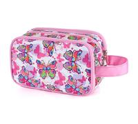 Vipdeal Kids Toiletry Bag for Girls and Boys, Pink-Butterfly
