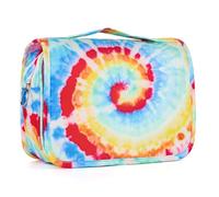 Vipdeal Tie Dye Pink Hanging Kids Toiletry Bag for Girls Boys, Pink Tie Dye