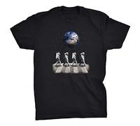 Viper Astronauts Space Moon Walk Abbey Road Geek T-Shirt (Black, 4XL)