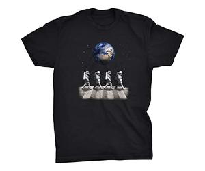 Viper Astronauts Space Moon Walk Abbey Road Geek T-Shirt (Black, 4XL)