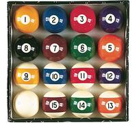 Viper Billiard Master 2-1/4" Regulation Size Billiard/Pool Balls, Complete 16 Ball Set