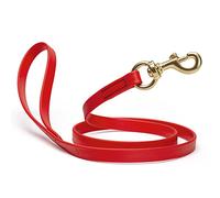Viper Biothane K9 Working Dog Leash Waterproof Lead for Tracking Training Schutzhund Odor-Proof Long Line with Solid Brass Snap for Puppy Medium and Large Dogs 6ft, Cherry Red