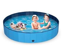 VIPER Blue Paddling Pool for Children and Pets, Foldable Outdoor Pool, Durable PVC, Non-Slip Bath, Compact and Portable, Easy Drain, 120 x 30cm for Summer Fun, Ideal for Kids and Dogs