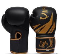 Viper Boxing Gloves Punching Mitts MMA Training Sparring Bag Gloves Training Kick (16oz) (BLACK/GOLD)