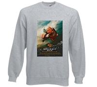 Viper Bullshit Man Karl Pilkington Poster Funny Sweatshirt (GREY, XL)