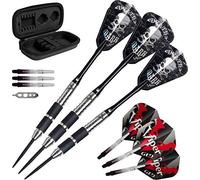Viper by GLD Products Desperado 80% Tungsten Steel Tip Darts with Storage/Travel Case: Death Mark, 24 Grams, Black