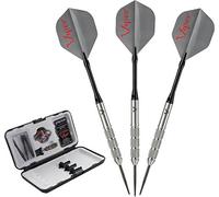 Viper by GLD Products V-Factor 90% Tungsten Steel Tip Darts with Storage/Travel Case, 24 Grams,Silver,23-1704-24